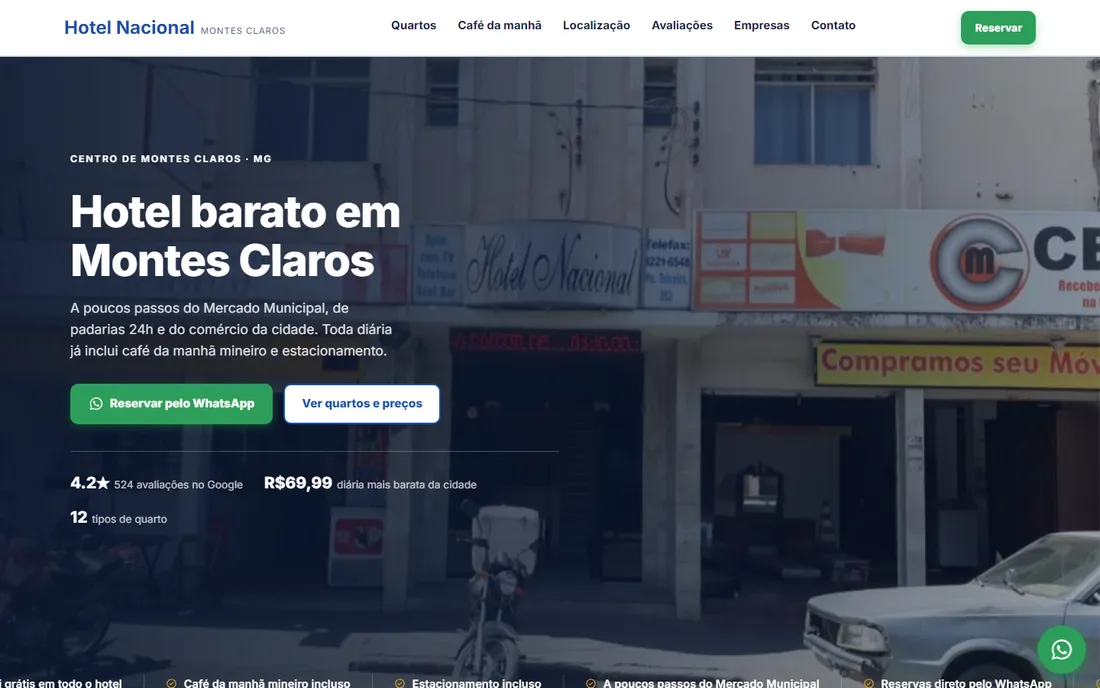 Website built by B2sell for Hotel Nacional