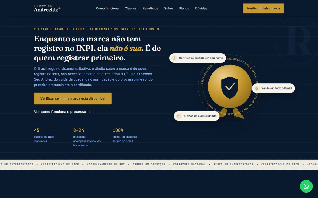 Website built by B2sell for Registrada