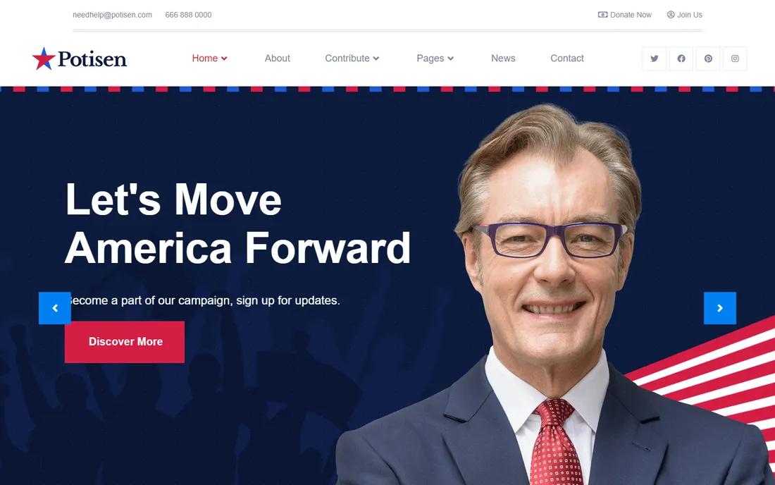 Campaign & causes website design style